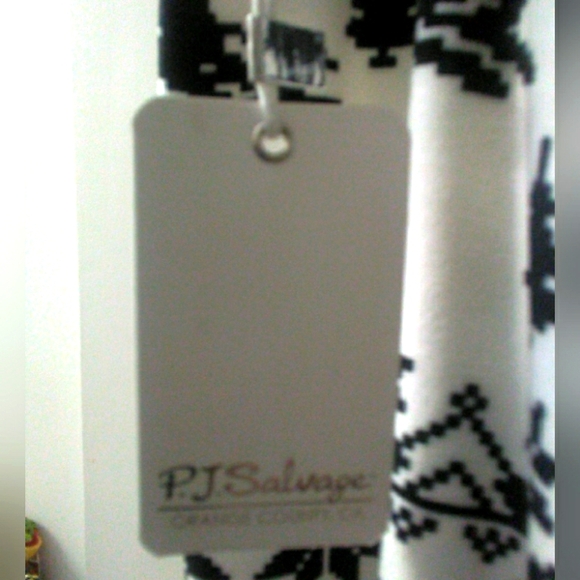BNWT PJ SLAVAGE PAJAMA PANTS ( SOOO SOFT) SZ XL DRAWSTRING WHITE/ BLACK WINTER - Picture 5 of 6